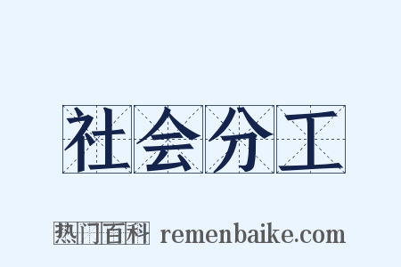 社会分工是什么意思的图片